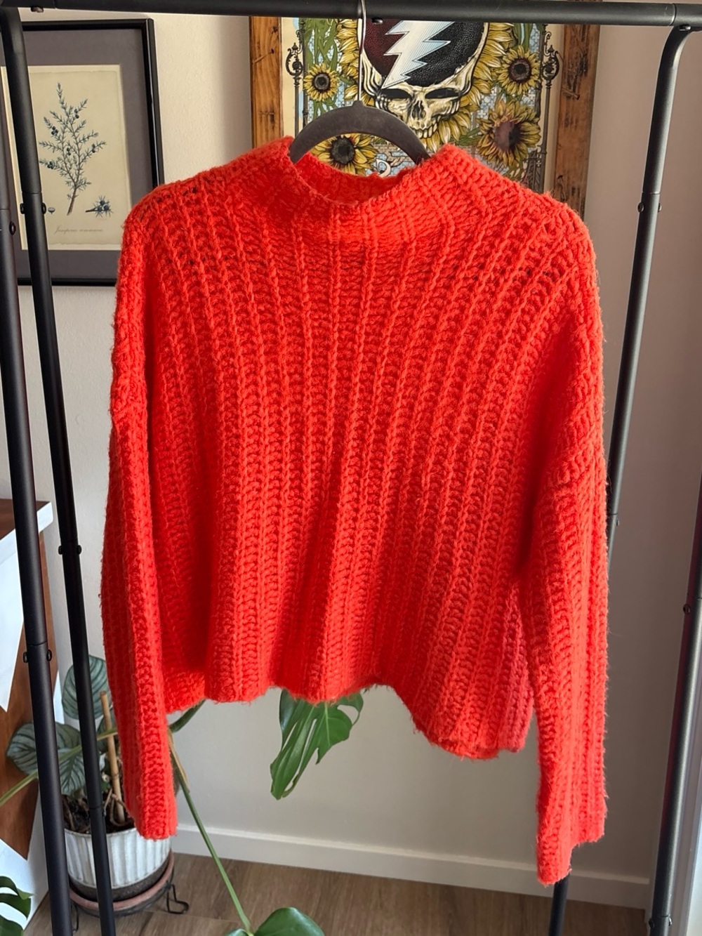 Cozy Orange Knit Sweater